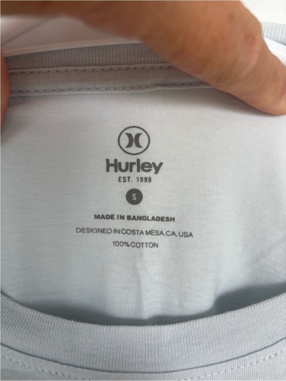 Hurley Long-Sleeve Graphic Tees in Coral and Baby Blue - Picture 3 of 7